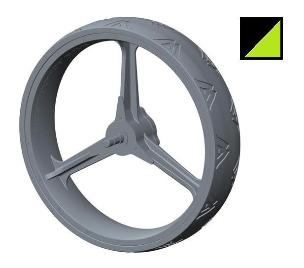 Big Max Spare Part Rear Wheel (1PC) cart accessory, green/black