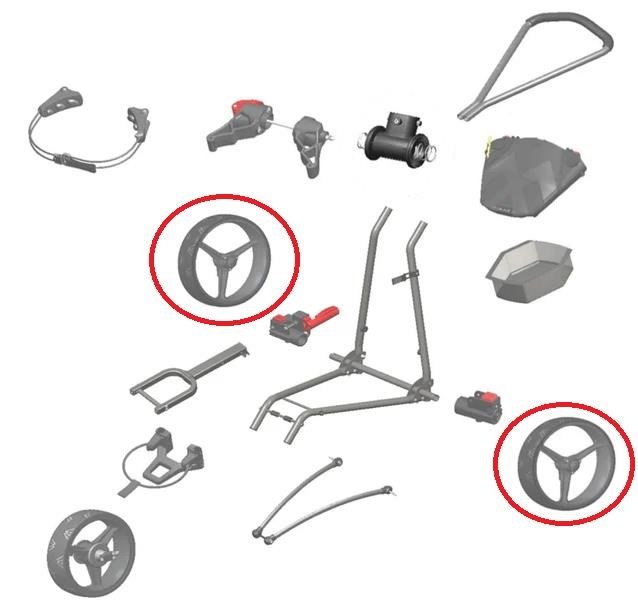 Big Max Spare Part Rear Wheel (1PC) cart accessory, green/black