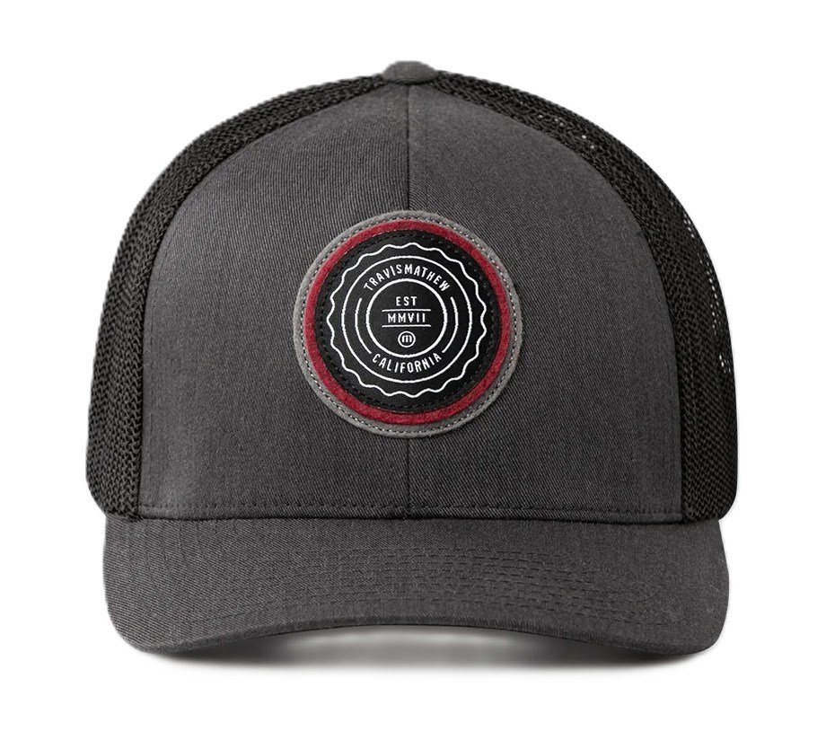 Travis Mathew The Patch men's cap, heather grey pinstripe