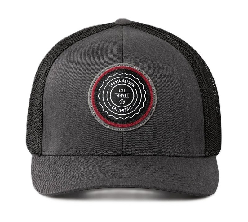 Travis Mathew The Patch men's cap, heather grey pinstripe