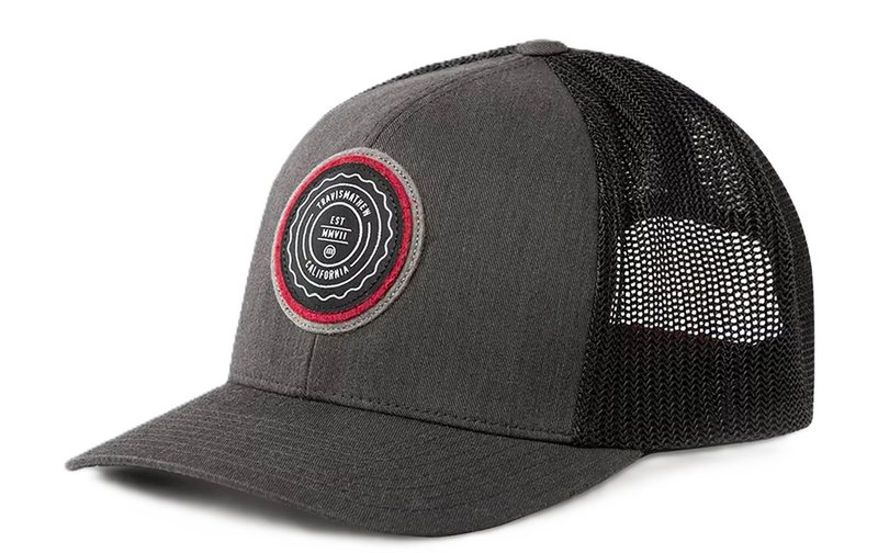 Travis Mathew The Patch men's cap, heather grey pinstripe