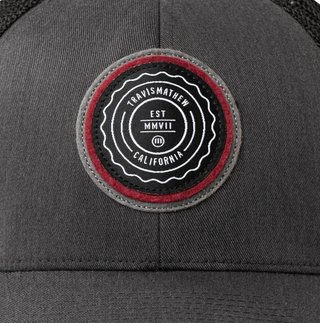 Travis Mathew The Patch men's cap, heather grey pinstripe
