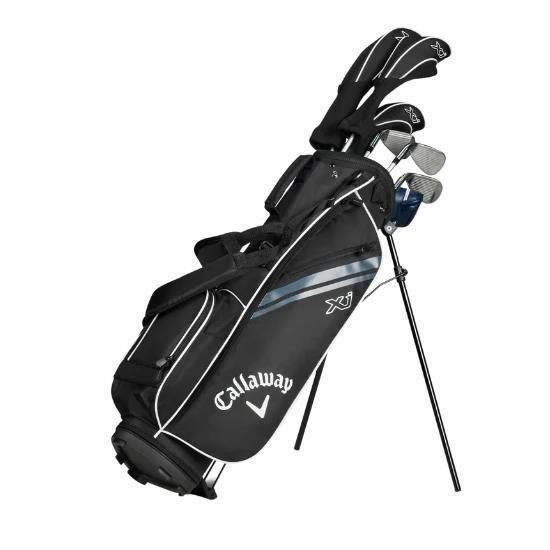 Callaway XJ-2 7PC junior golf set, steel/graphite, + stand bag, black