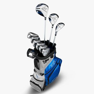 Callaway XT 26 11PC junior golf set, graphite, + stand bag, blue/white