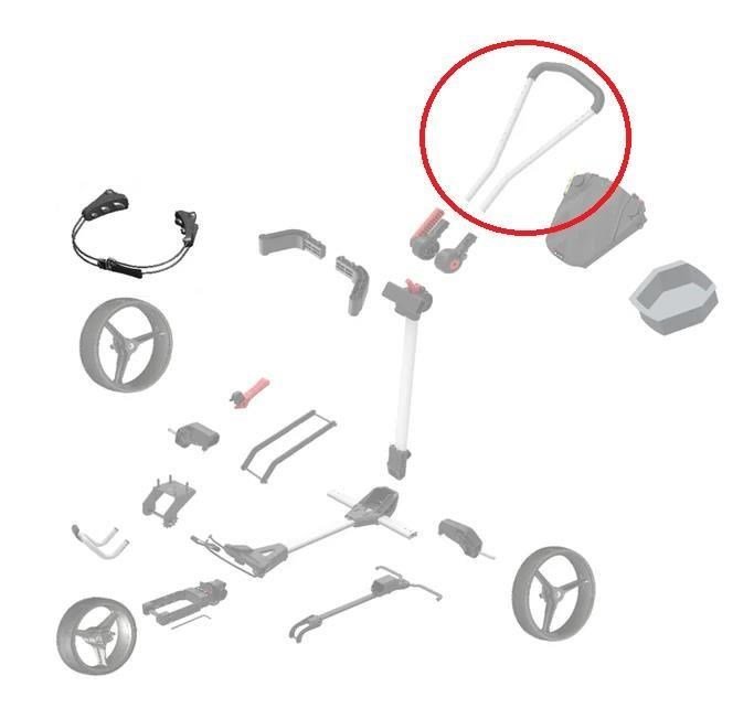 Big Max Blade+/Blade IP Handle spare part, white