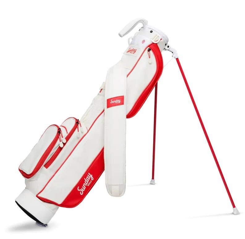 Sunday Golf Loma pencil bag, red/off white