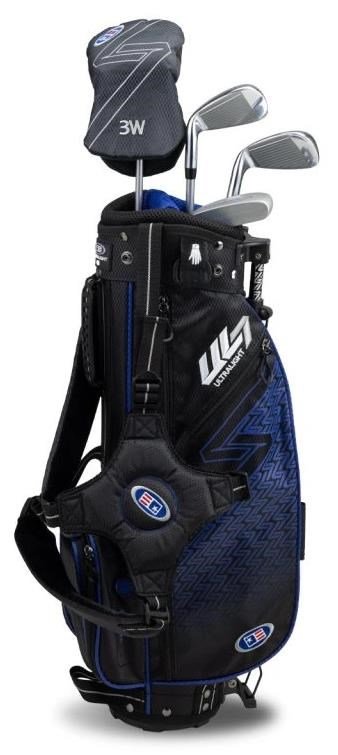 U.S. Kids Golf UL7-45 (114cm) 4-Club junior golf set, graphite, + stand bag, black/blue