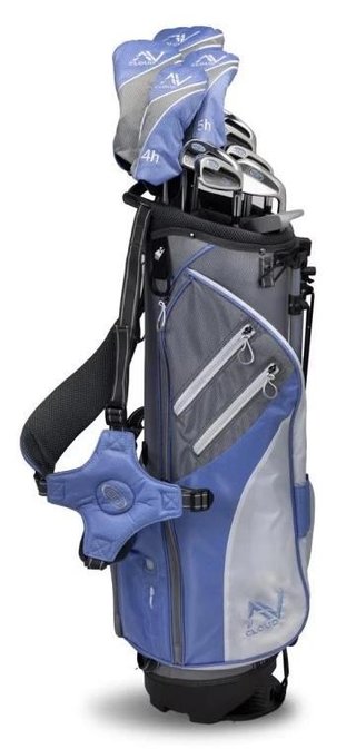 U.S. Kids Golf AV Cloud-60 (152cm) 11-club junior golf set, graphite, + stand bag, grey/white/blue