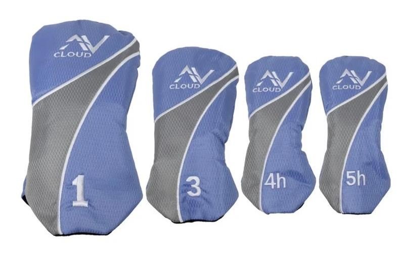 U.S. Kids Golf AV Cloud-60 (160cm) 11-Club junior golf set, graphite, + stand bag, grey/white/blue