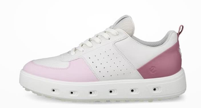 Ecco Street 720 ladies golf shoes, white/blush/blossom rose