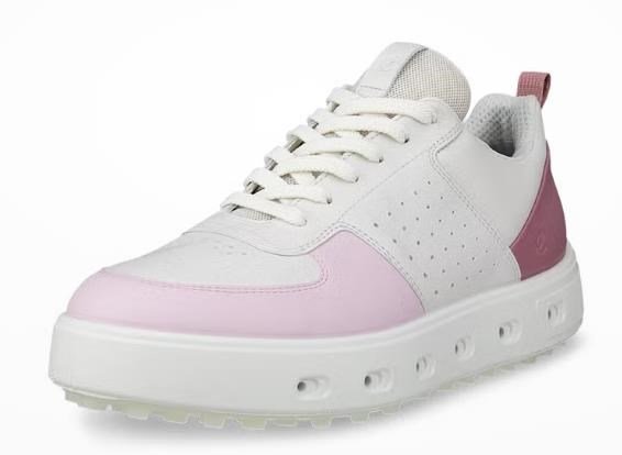 Ecco Street 720 ladies golf shoes, white/blush/blossom rose