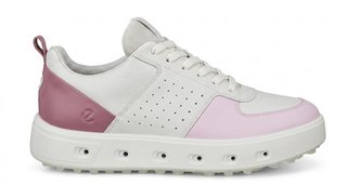 Ecco Street 720 ladies golf shoes, white/blush/blossom rose