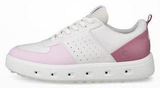 Ecco Street 720 ladies golf shoes, white/blush/blossom rose