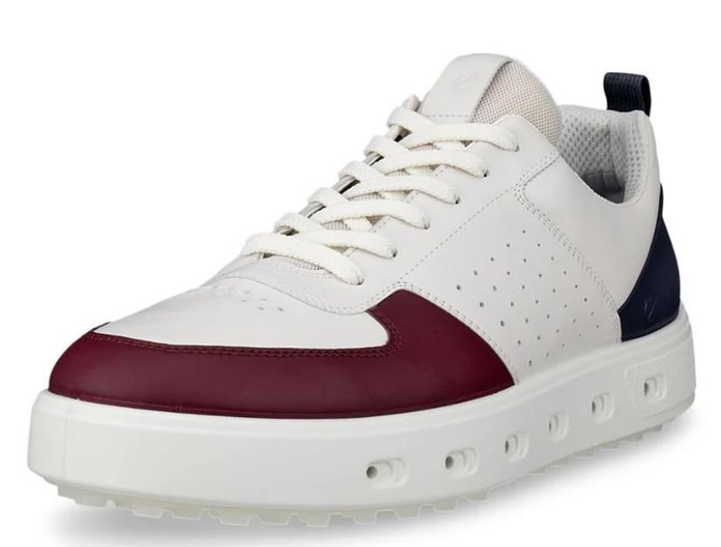 Ecco Street 720 womens golf shoes, dark ruby/white/marine