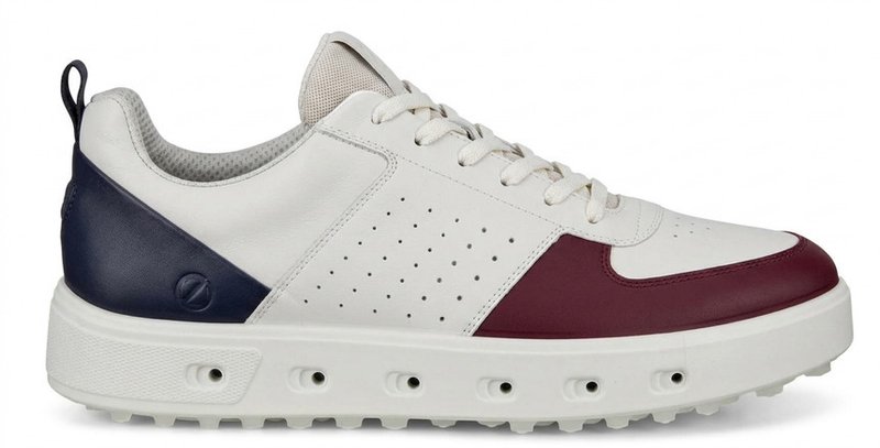 Ecco Street 720 womens golf shoes, dark ruby/white/marine