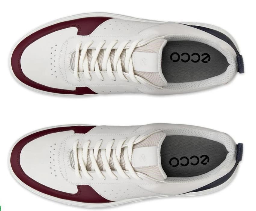 Ecco Street 720 womens golf shoes, dark ruby/white/marine