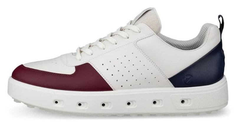 Ecco Street 720 womens golf shoes, dark ruby/white/marine
