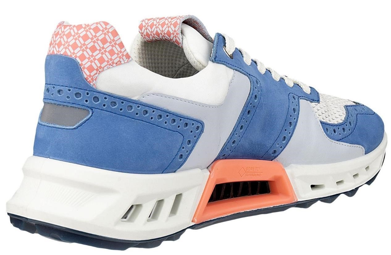 Ecco Biom C4 mens golf shoes, federal blue/white/burnt coral