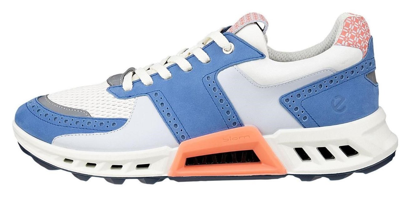 Ecco Biom C4 mens golf shoes, federal blue/white/burnt coral