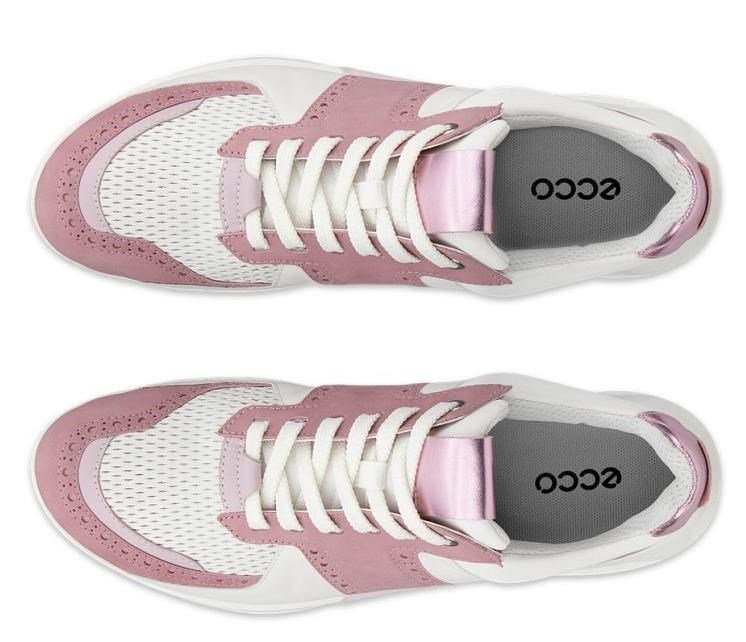 Ecco Biom C4 women's golf shoes, blush/white/old rose metallic