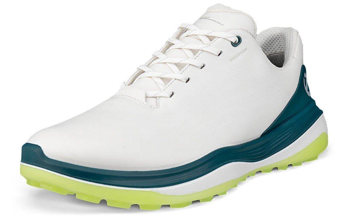 Ecco LT1 mens golf shoes, white/baygreen