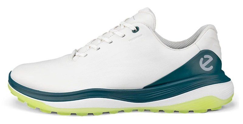 Ecco LT1 mens golf shoes, white/baygreen
