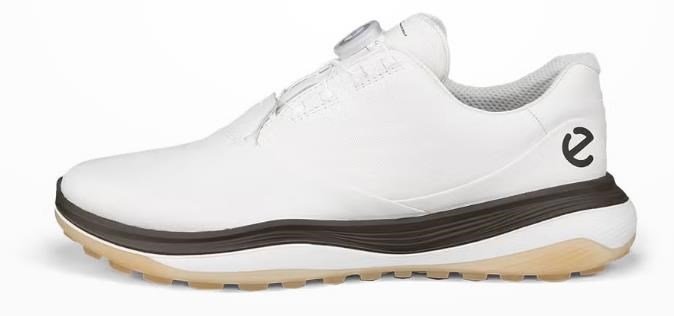 Ecco LT1 BOA mens golf shoes, white/tarmac