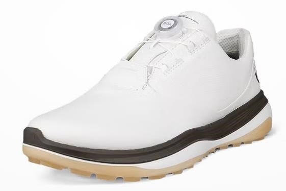 Ecco LT1 BOA mens golf shoes, white/tarmac