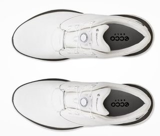 Ecco LT1 BOA mens golf shoes, white/tarmac