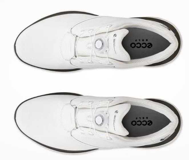 Ecco LT1 BOA mens golf shoes, white/tarmac