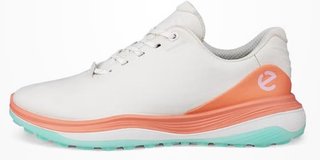 Ecco LT1 ladies golf shoes, white/burnt coral
