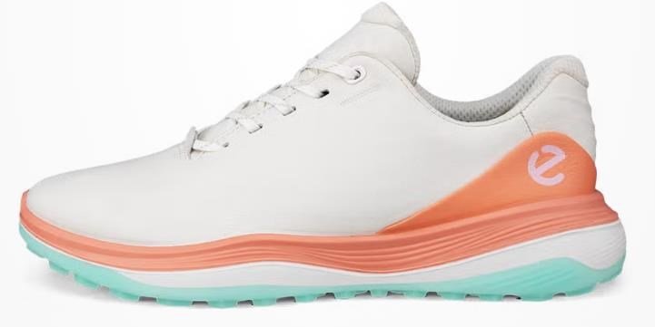 Ecco LT1 ladies golf shoes, white/burnt coral