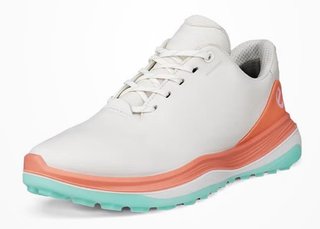 Ecco LT1 ladies golf shoes, white/burnt coral