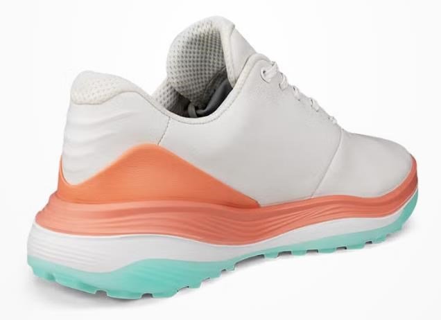 Ecco LT1 ladies golf shoes, white/burnt coral