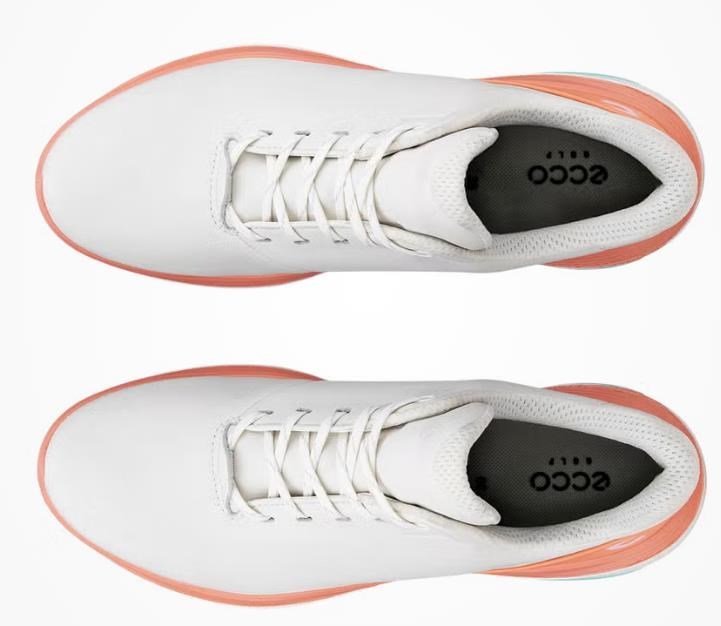 Ecco LT1 ladies golf shoes, white/burnt coral