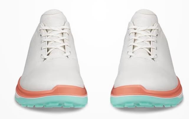 Ecco LT1 ladies golf shoes, white/burnt coral