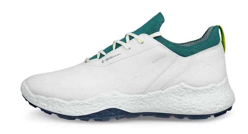Ecco Biom H5 mens golf shoes, white/baygreen