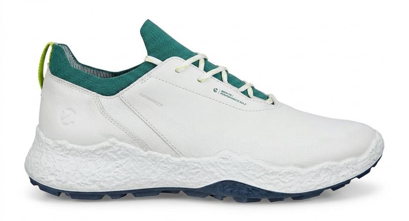 Ecco Biom H5 mens golf shoes, white/baygreen