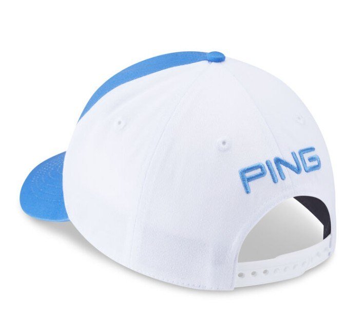 PING Tour Classic men's cap, fresh water/white