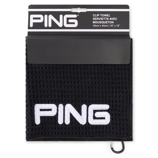PING Clip Golf Towel, black
