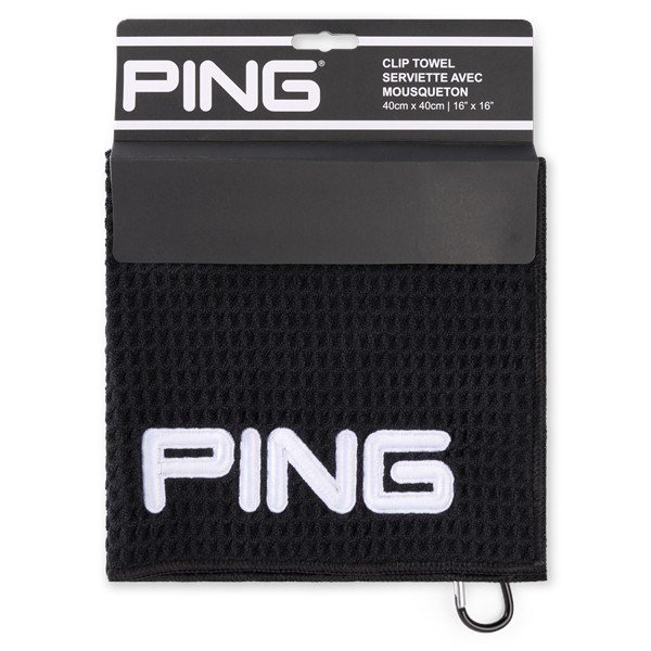 PING Clip Golf Towel, black