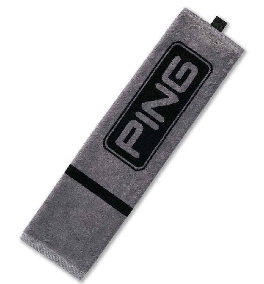 PING Trifold Golf Towel, black/grey