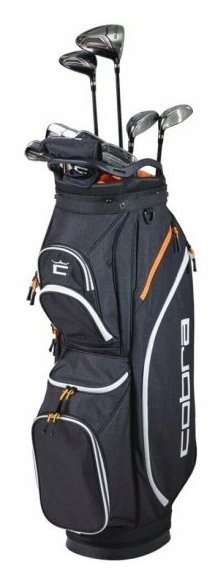 Cobra Fly-XL 2 Black Gold men's golf half set 2025, graphite + stand bag