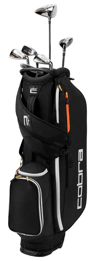 Cobra Fly-XL 2 Black Gold men's golf half set 2025, graphite + stand bag