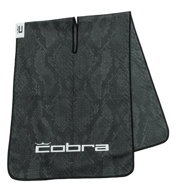 Cobra Snakeskin golf towel, black snakeskin
