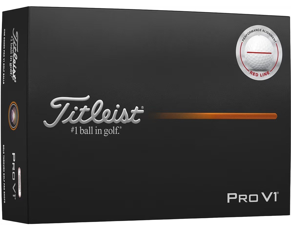 Titleist Pro V1 2025 golf balls, Performance Alignment RED