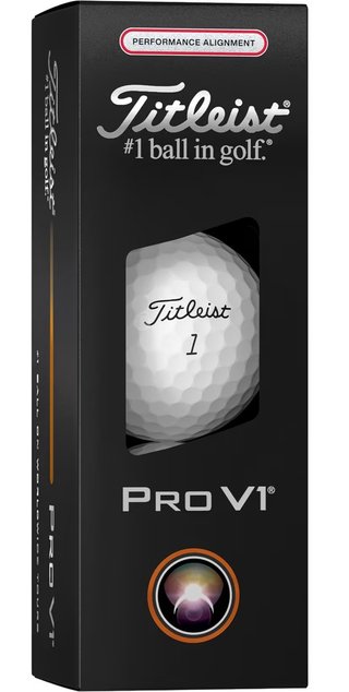 Titleist Pro V1 2025 golf balls, Performance Alignment RED