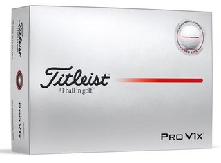 Titleist Pro V1x 2025 golf balls, Performance Alignment RED
