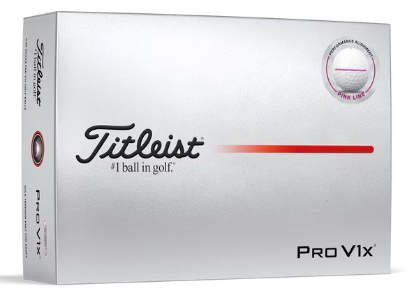 Titleist Pro V1x 2025 golf balls, Performance Alignment Pink
