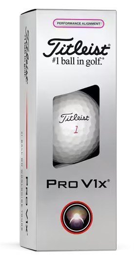 Titleist Pro V1x 2025 golf balls, Performance Alignment Pink